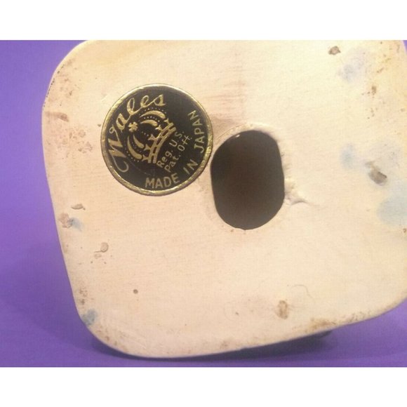 Elderly Woman With Walking Stick Basket of Flowers Wales Made in Japan - Picture 5 of 5